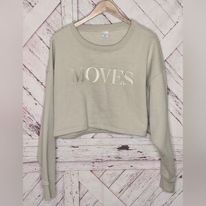 Buffbunny Collection "Moves" Fleece Crop Pullover Sweatshirt